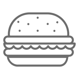 Ícone de golpe de hambúrguer Transparent PNG