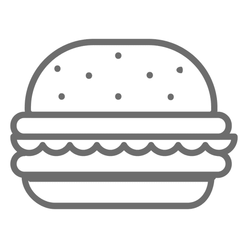 Icono de trazo de Hamburgo Diseño PNG