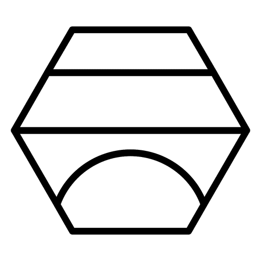 Sechseckiges Logo abstrakt PNG-Design