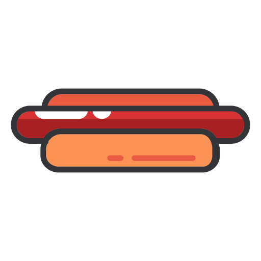 Color de icono plano de hotdog Diseño PNG