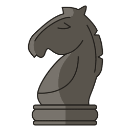 Ritter Schachfigur schwarz PNG-Design
