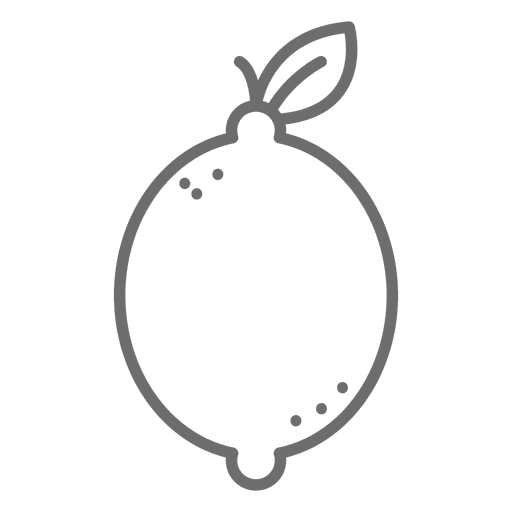 Icono de trazo de limón Diseño PNG