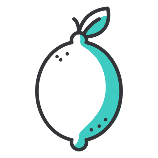 Zitronenfrucht Strich Symbol PNG-Design