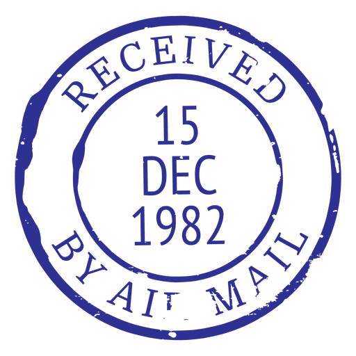 Mail stamp post PNG Design