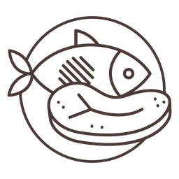 Ícone de carne peixe bovino Desenho PNG