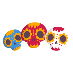 Icono de calavera de México Diseño PNG