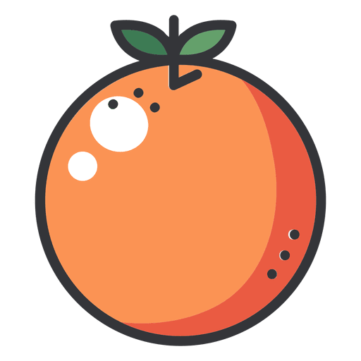 Orange color icon PNG Design