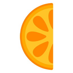 Orange lemon food PNG Design