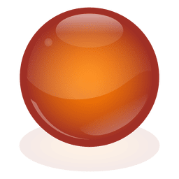 Bola de mármol naranja Diseño PNG