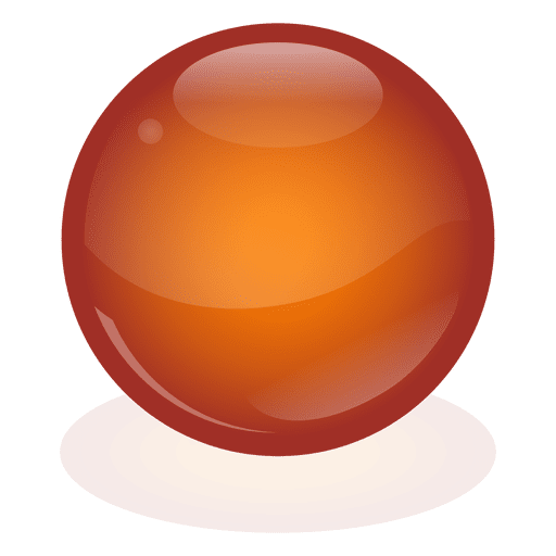 Orange marble ball PNG Design