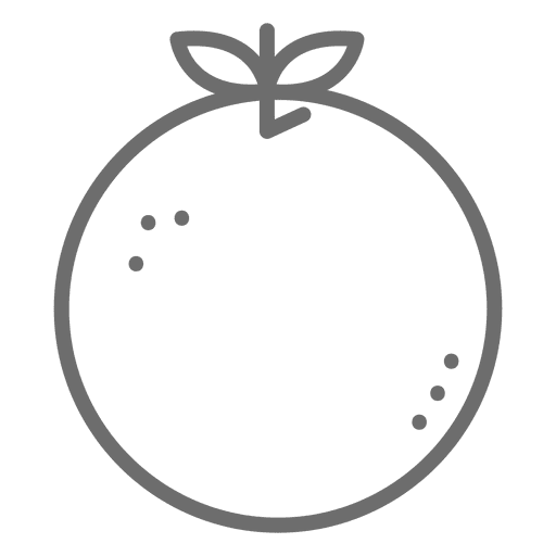 Icono de trazo naranja Diseño PNG