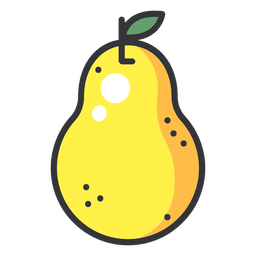 Pear color icon PNG Design Transparent PNG
