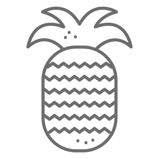 Trazo de icono de piña Diseño PNG