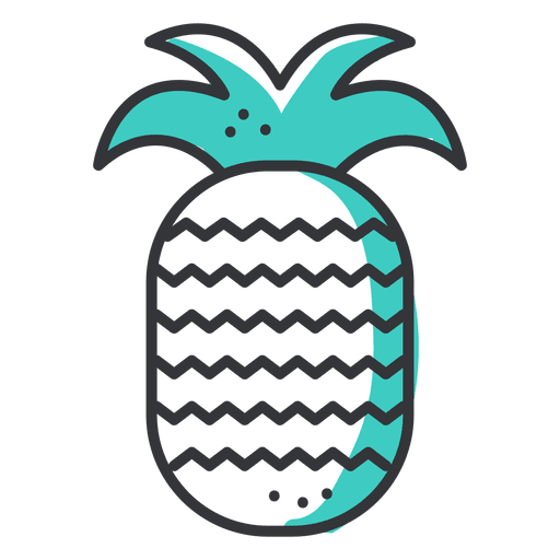 Icono de trazo de piña Diseño PNG