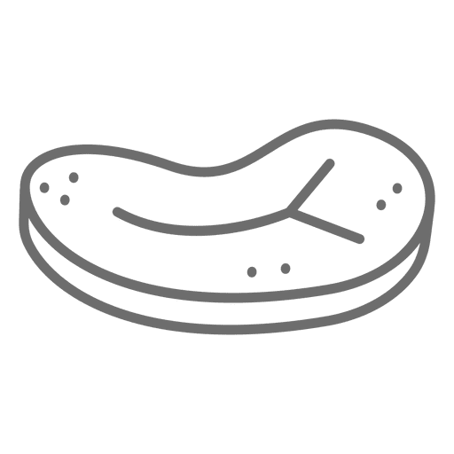 Icono de trazo de filete de cerdo Diseño PNG