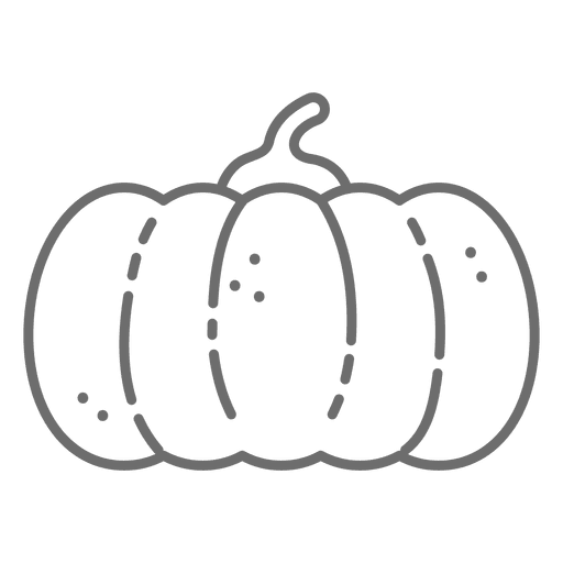 Icono de trazo de calabaza de Halloween Diseño PNG