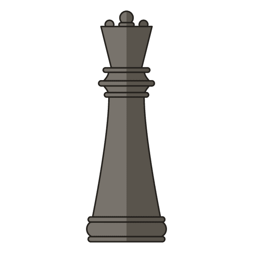 Queen chess figure black PNG Design