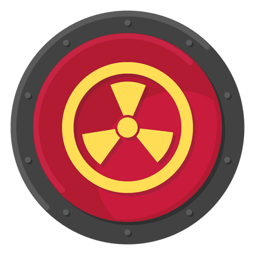 Symbolfarbe des radioaktiven Metalls PNG-Design