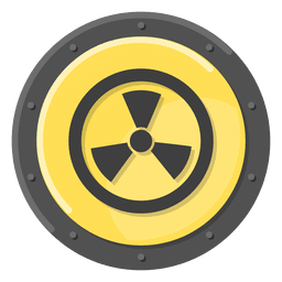 Símbolo de metal radiactivo amarillo Transparent PNG