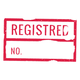 Red stamp post PNG Design