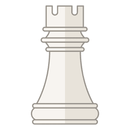 Rook chess figure white PNG Design