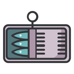 Icono de lata de sardinas Diseño PNG