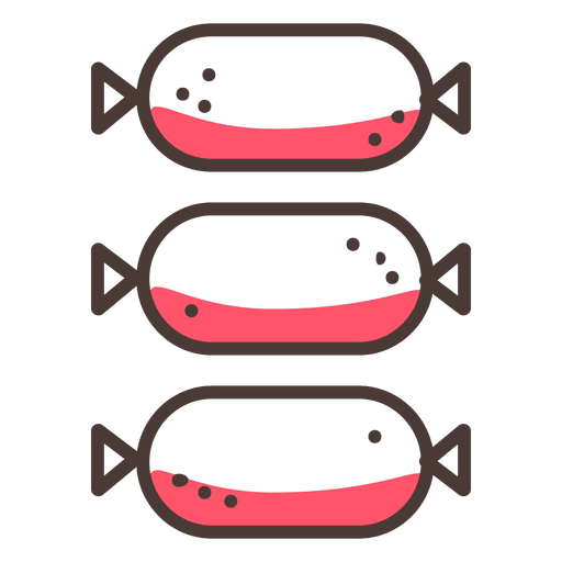 Three sausage stroke icon