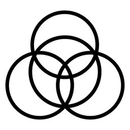 Trazo del logotipo de la vida de la semilla Diseño PNG
