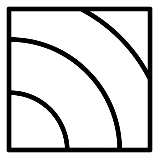 Quadratische Logo-Kreislinien PNG-Design