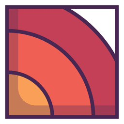 Isotyp des quadratischen Logos PNG-Design
