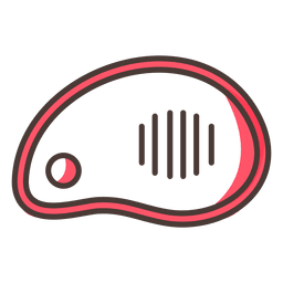 Ícone de bife plano Desenho PNG