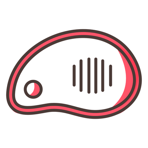 Icono de carne de res plano Diseño PNG
