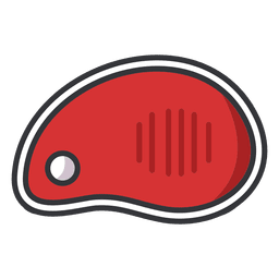 Steak meat flat icon PNG Design