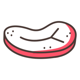 Ícone de carne de porco plana Desenho PNG