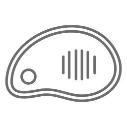 Fleischsteak Strich Symbol PNG-Design