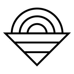 Logotipo de círculo de triángulo Diseño PNG