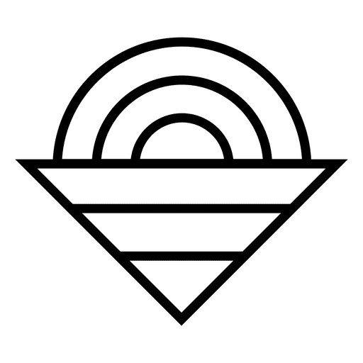 Logotipo de círculo de triángulo Diseño PNG