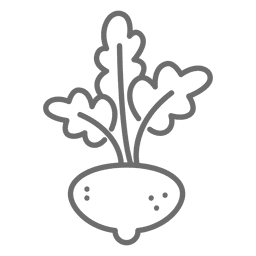 Ícone de pincelada de nabo Desenho PNG