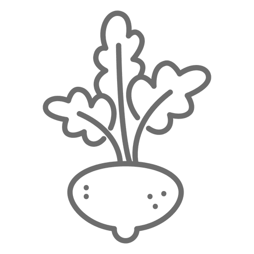 Turnip stroke icon PNG Design