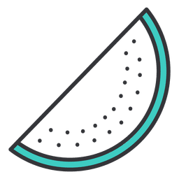 Fruta de icono de trazo de sandía Diseño PNG