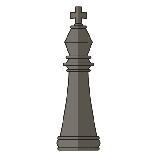 Figura ajedrez rey negro Diseño PNG
