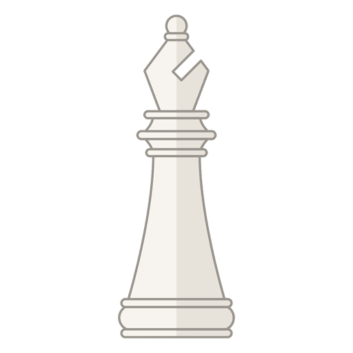 Bishop chess figure white PNG Design