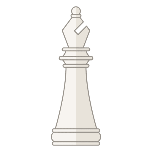 Figura de xadrez do bispo branca Desenho PNG