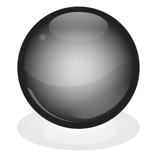 Bola de mármol negro Diseño PNG