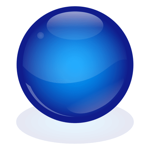 Blaue Marmorkugel PNG-Design
