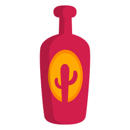 Flat tequila bottle PNG Design Transparent PNG
