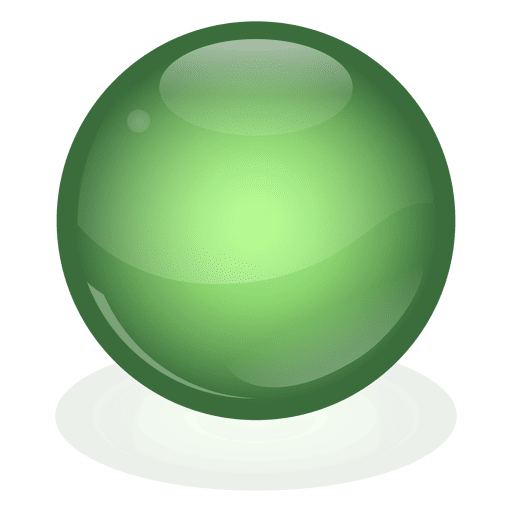 Green marble ball PNG Design
