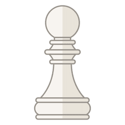 Bauernschachfigur weiß PNG-Design