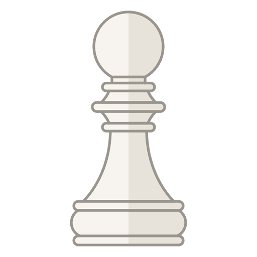Figura de xadrez de pe?o branca Desenho PNG