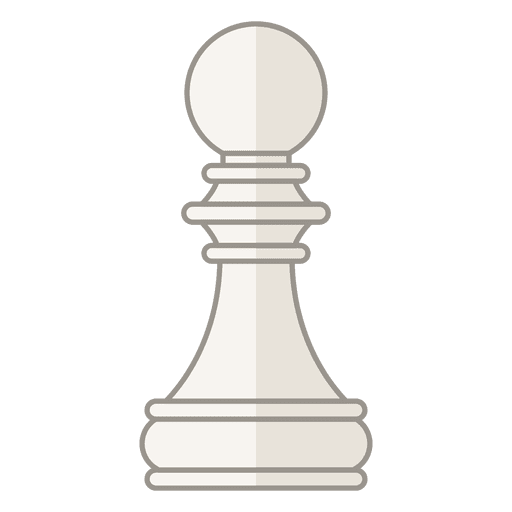 Pawn chess figure white PNG Design